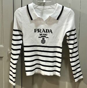 BNWOT - Black & White Designer Inspired Sweater - Sz XL